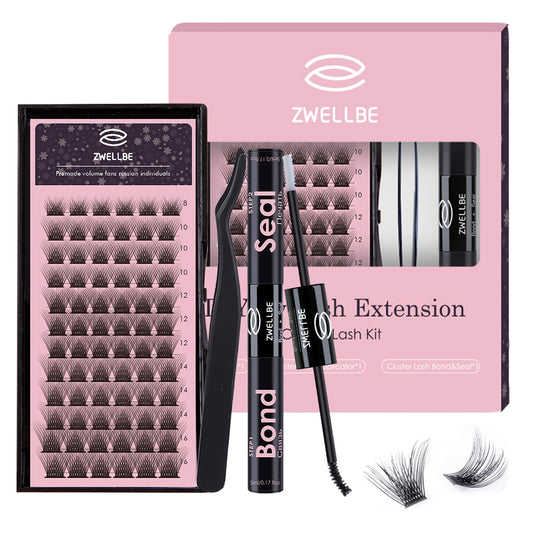 Diy Eyelash Extension Kit At Home, 72pcs Individual Lashes Kit Natural