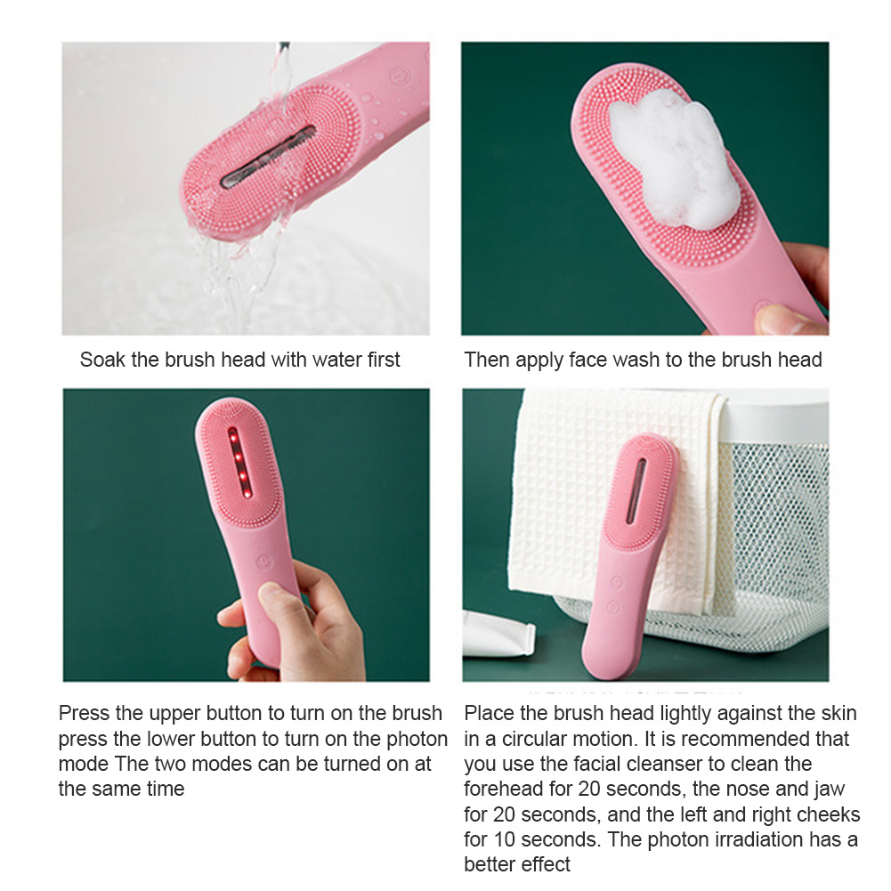 Deep Cleansing Exfoliating Removing Electric Facial Cleansing Brush