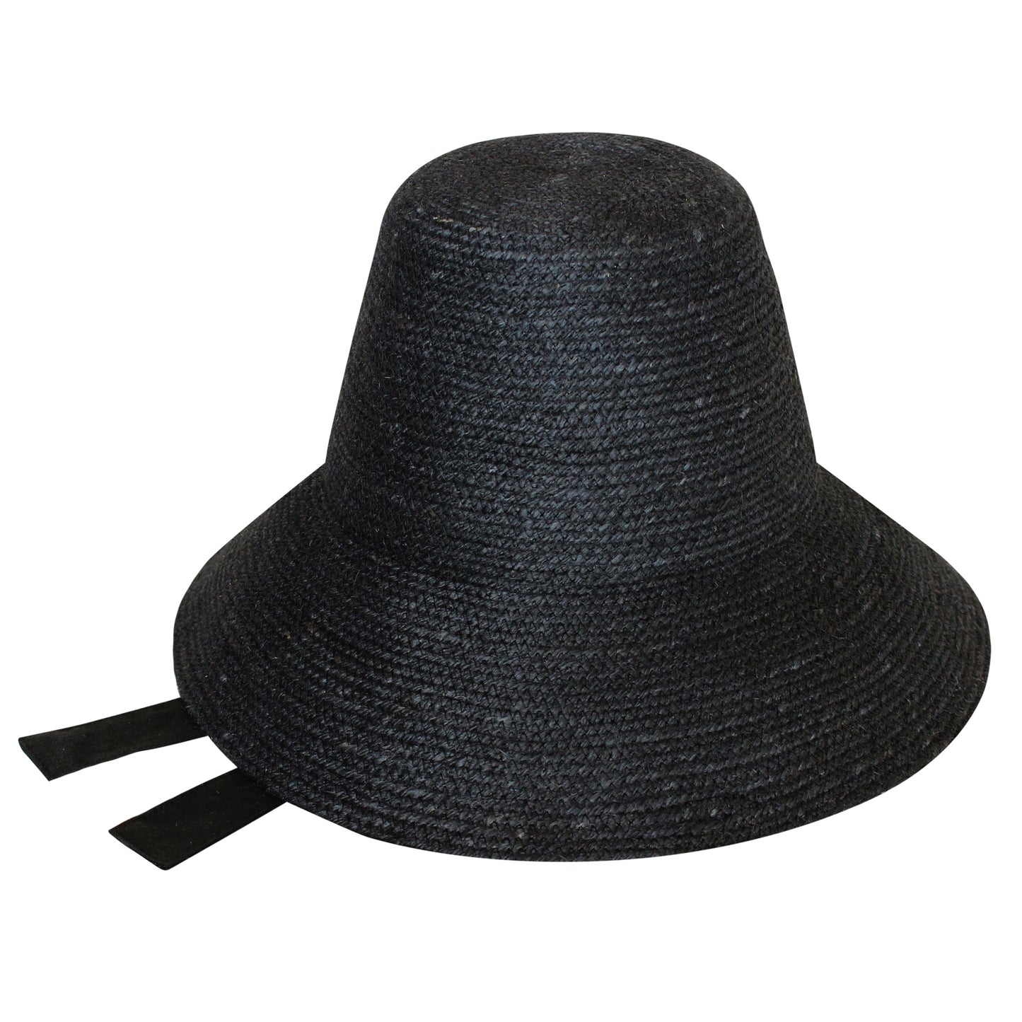 MEG Jute Straw Hat, in Black